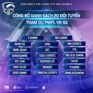PMPL Vietnam season 3 Teams